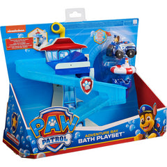 Paw Patrol Adventure Bay Bath Playset with Light-up Chase Vehicle Bath Toy