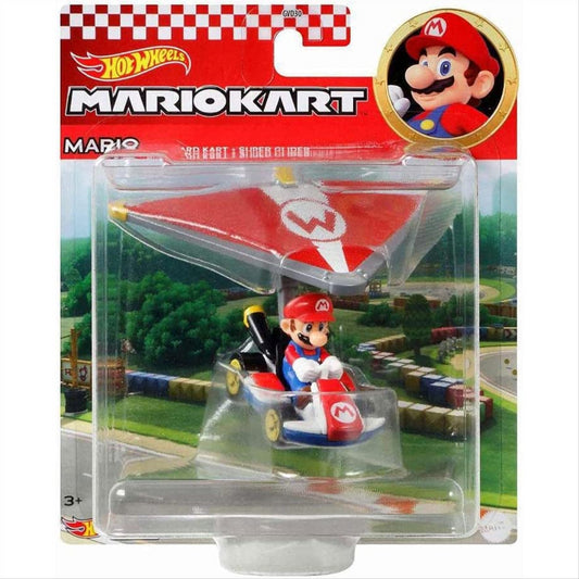 Hot Wheels Mario Kart Standard Kart Super Glider Die Cast - Mario
