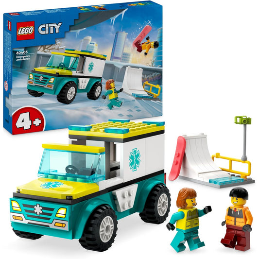 LEGO City 60403 Emergency Ambulance and Snowboarder