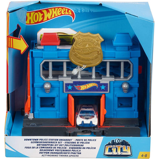 Hot Wheels City Downtown Police Station Breakout Playset