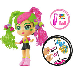 Curligirls Pop Teenage Play Doll Green & Red Magic Hair 14cm - Kelli