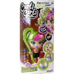 Curligirls Pop Teenage Play Doll Green & Red Magic Hair 14cm - Kelli