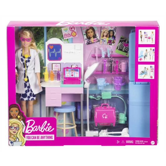 Barbie Medical Doctor Blonde Doll And Playset