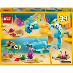 LEGO Creator 3in1 Dolphin Turtle to Seahorse Sea Animal Figure 31128