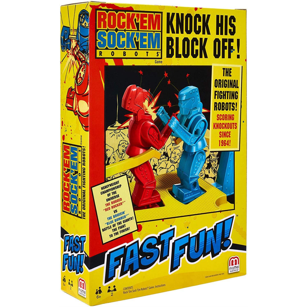 Mattel Games Rock 'Em Sock 'Em Robots Kids Game, Fighting Robots with Red  Rocker & Blue Bomber, Knock His Block Off, Figures -  Canada