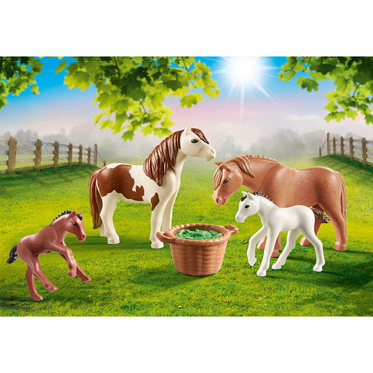 Playmobil 2 Ponys With 2 Foals 70682