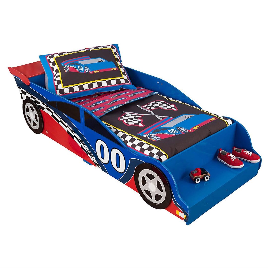 KidKraft Racecar Toddler Bedding Duvet and Pillowcase - Maqio