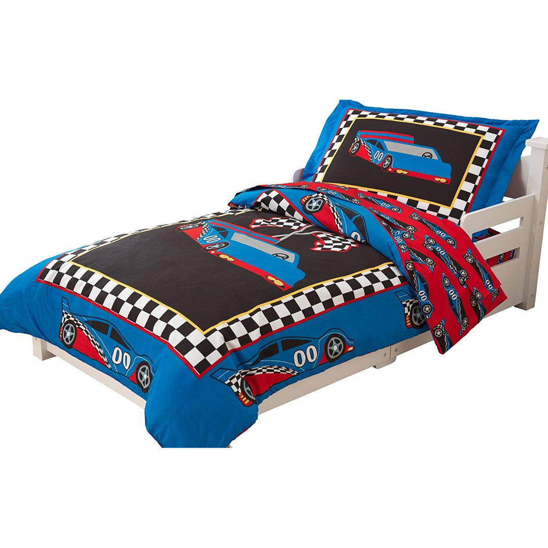 KidKraft Racecar Toddler Bedding Duvet and Pillowcase - Maqio