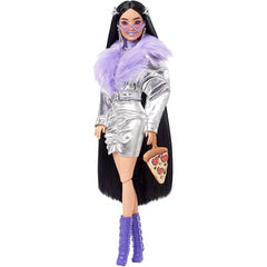 Barbie Extra Doll in Metallic Jacket and Matching Skirt with Pet Puppy