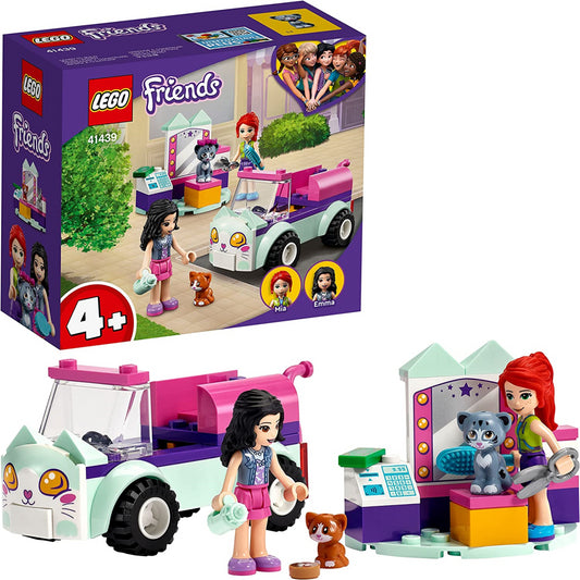 LEGO Friends 41439 Cat Grooming Car Toy Animal Playset with Mini-Dolls