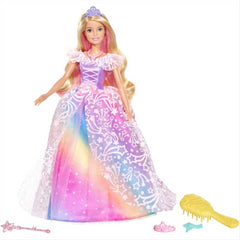 Barbie Dreamtopia Royal Ball Blonde Princess Doll & Glittery Rainbow Ball Gown