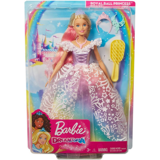 Barbie Dreamtopia Royal Ball Blonde Princess Doll & Glittery Rainbow Ball Gown