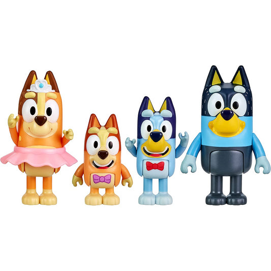 Bluey The Show 4 Pack 3in Bluey Bingo Chilli and Bandit  Action Figures