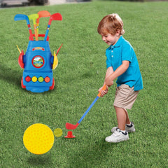 Toyvelt Toddler Golf Set Kids Golf Clubs with 6 Balls 4 Golf Sticks 2 Holes