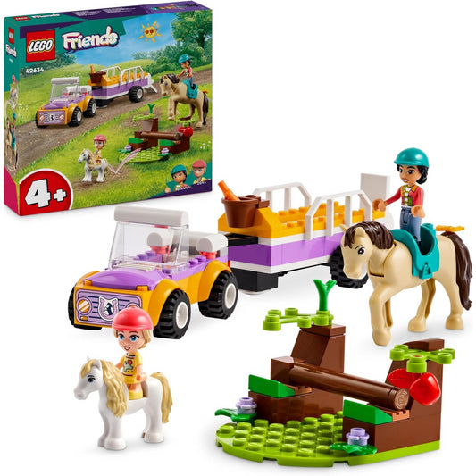 LEGO Friends 42634 Horse & Pony Trailer Set Animal Building Toys - Liann & Zoya