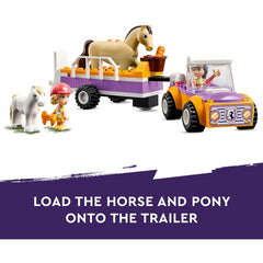 LEGO Friends 42634 Horse & Pony Trailer Set Animal Building Toys - Liann & Zoya