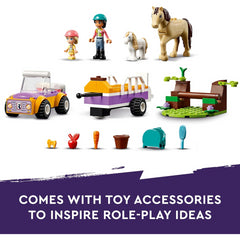 LEGO Friends 42634 Horse & Pony Trailer Set Animal Building Toys - Liann & Zoya