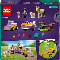 LEGO Friends 42634 Horse & Pony Trailer Set Animal Building Toys - Liann & Zoya