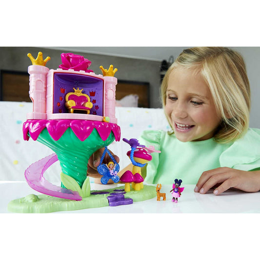 Polly Pocket Rainbow Funland Fairy Flight Ride Playset with Polly & Friend Dolls