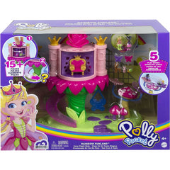 Polly Pocket Rainbow Funland Fairy Flight Ride Playset with Polly & Friend Dolls