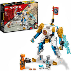 LEGO NINJAGO Zanes Power Up Mech Evo Action Figure & Cobra Set 71761