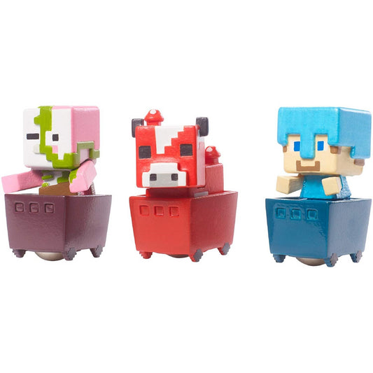 Minecraft Zombie Pigman, Diamond Steve, Mooshroom Figure Set Standard - Maqio