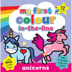 My 1st Colour-in-the-Line Unicorns Book - Maqio