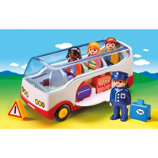 Playmobil 1.2.3 Airport Shuttle Bus & Figures - Maqio