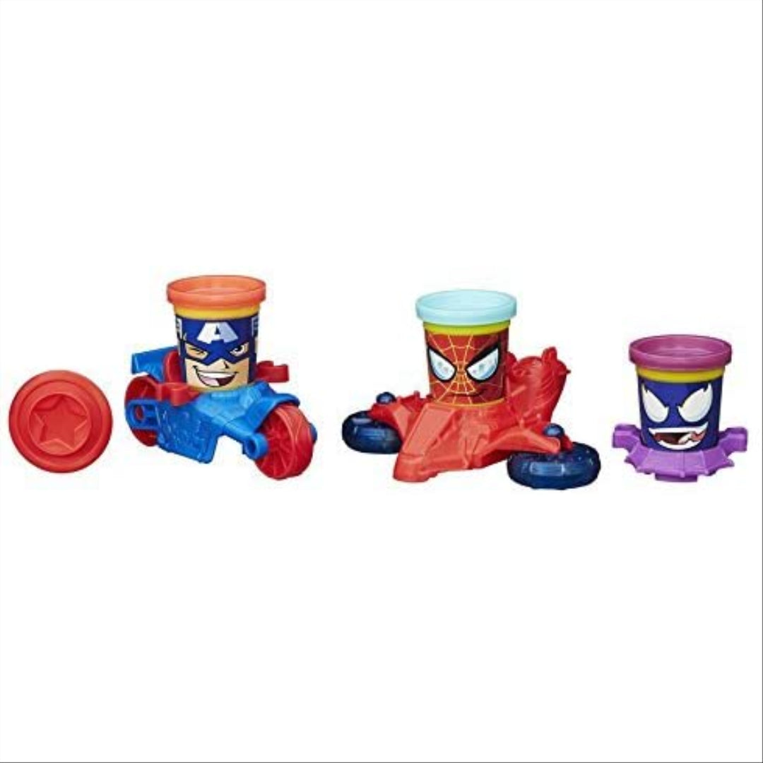 Play-Doh Marvel Can-Heads Featuring Captain America, Spider-Man and Venom B0606 - Maqio