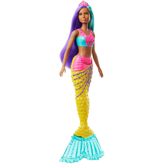 Barbie Dreamtopia Mermaid Doll Yellow & Light Blue Tail - Maqio