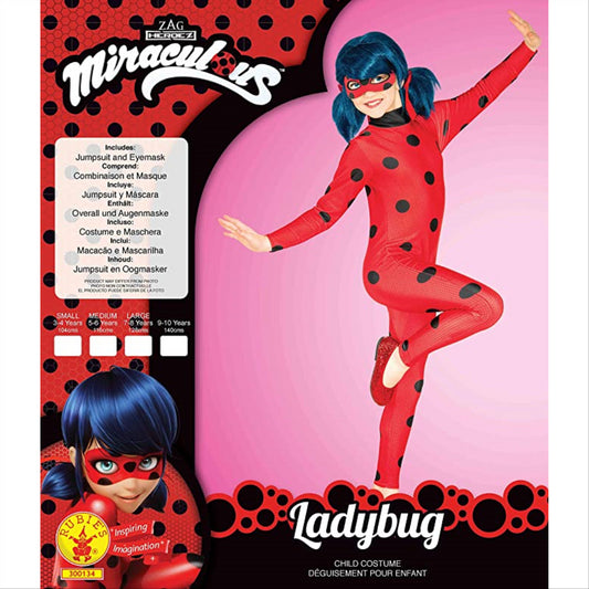 Rubie's Official Miraculous Ladybug Childs Costume & Eye Mask Childs Size Small Age 3-4 - Maqio