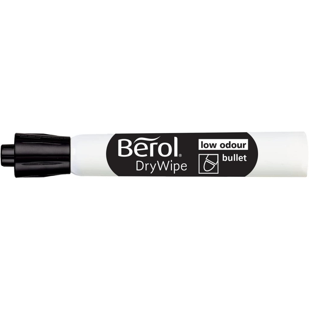 Berol Drywipe erase Markers in Black Box of 48 1993895 - Maqio