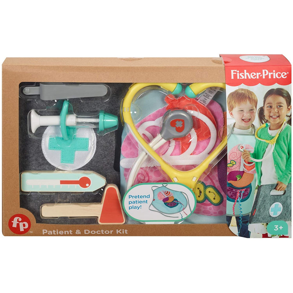 Fisher-Price Patient and Doctor Kit Pretend Doctor Play Set GGT61 - Maqio