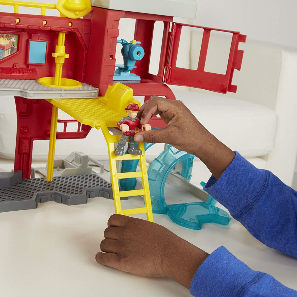 Playskool Heroes Transformers Rescue Bots Griffin Rock Firehouse Headquarters Toy - Maqio