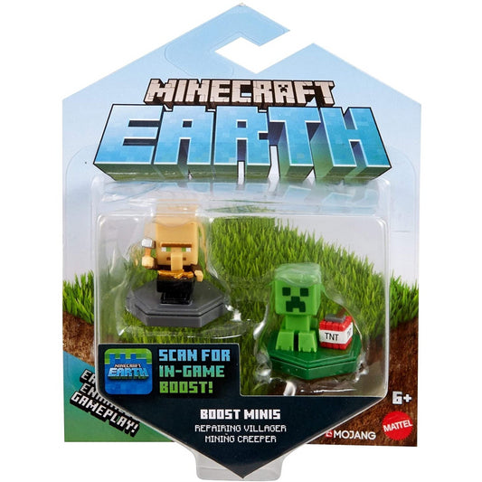 Minecraft Earth GMD15 Repairing Villager & Mining Creeper 2 Pack (GKT41) - Maqio
