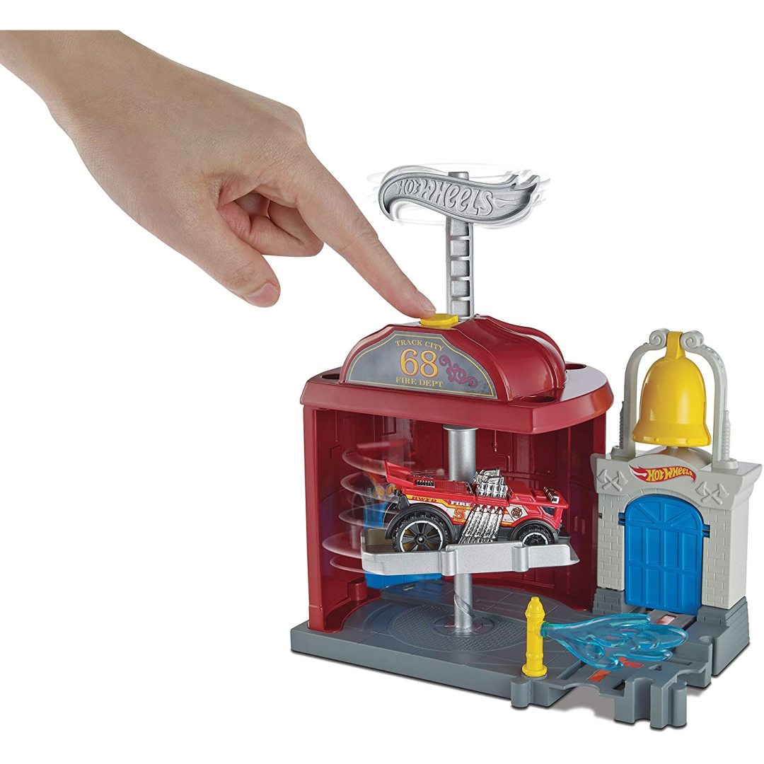 Hot Wheels City Downtown Fire Station Spinout Play Set – Maqio