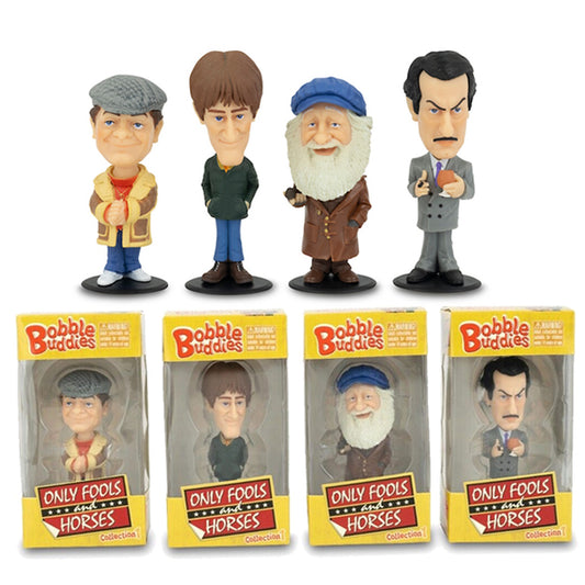 Only Fools and Horses Bobble Head Figures 4-Pack - Del Boy, Rodney, Boycie, Uncle Albert