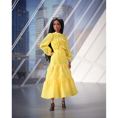 Barbie @Barbiestyle Yellow Dress & Coat Doll - Maqio