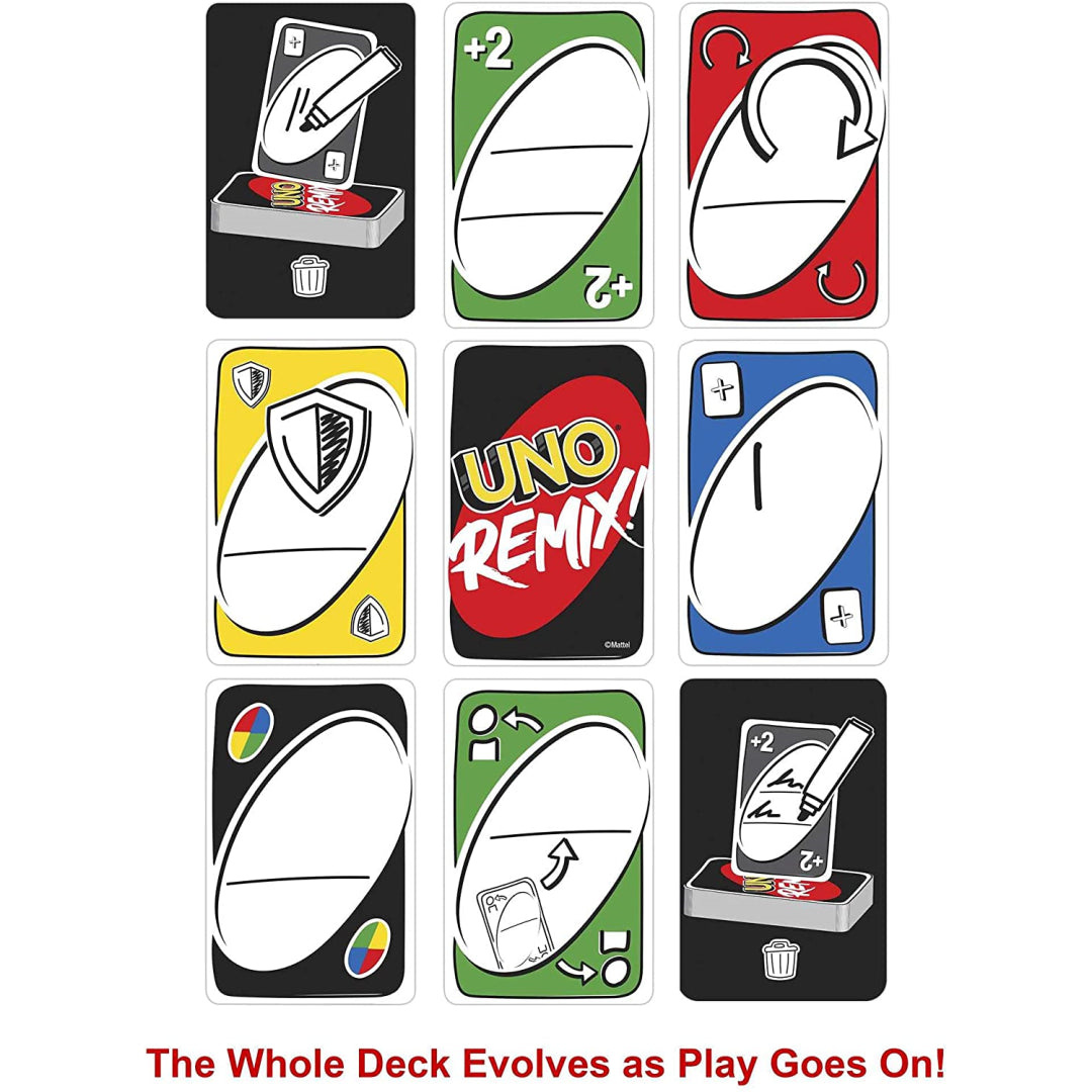 Uno Remix Card Game by Mattel - Maqio