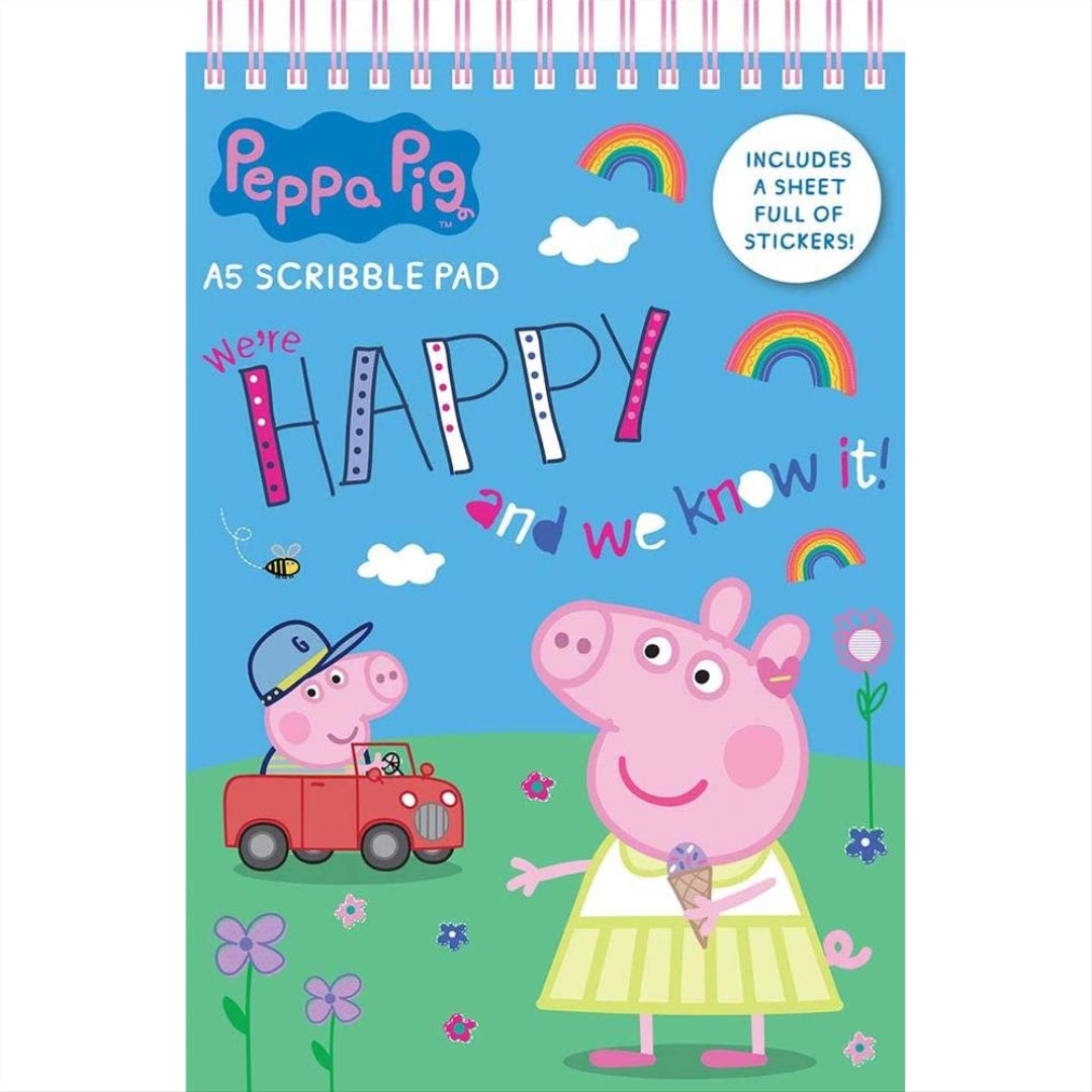 Peppa Pig A5 Soft Cover Scribble Pad - Maqio