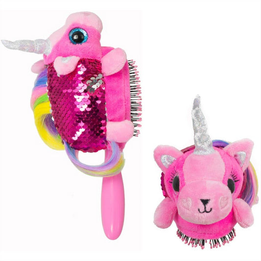 Wet Brush Kids Hair Brush Detangler & Rainbow Sequence Unicorn - Maqio