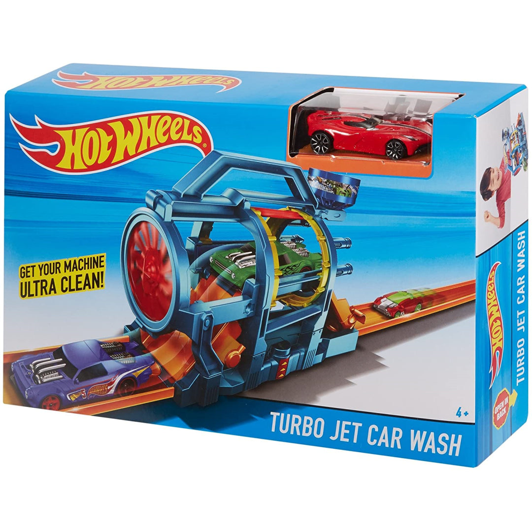 Hot Wheels Turbo Jet Car Wash City Fold Out Playset Maqio