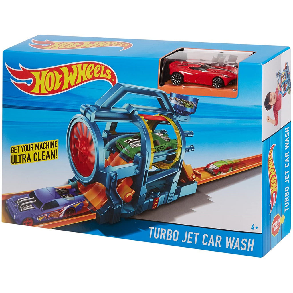 Hot Wheels Turbo Jet Car Wash City Fold-Out Play Set - Maqio