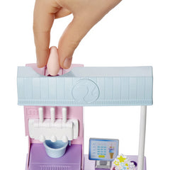 Barbie Ice Cream Making Shop Playset & Blonde Doll