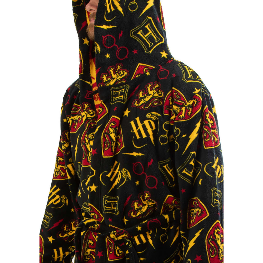 Harry Potter Hogwarts Reversible Robe Adults with Hoodie - Size Medium - Maqio