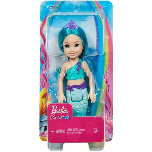 Barbie Dreamtopia Chelsea Mermaid Doll with Turquoise Hair and Tail GJJ89 - Maqio