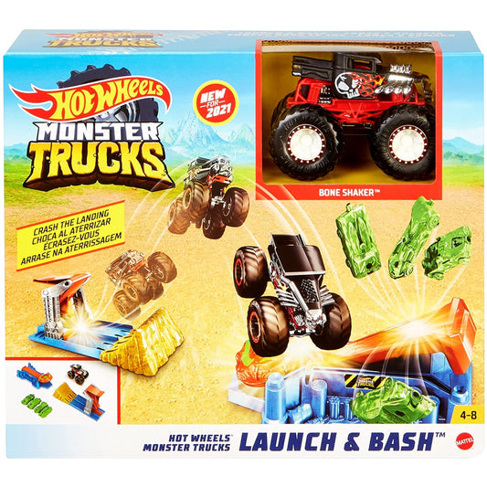 Hot Wheels Monster Trucks Launch and Bash Play Set - Maqio