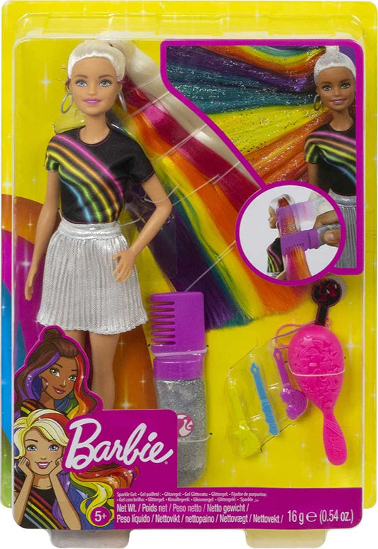 Barbie Rainbow Sparkle Hair Doll FXN96 - Maqio