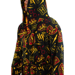 Harry Potter Hogwarts Reversible Robe Adults with Hoodie - Size Extra Large - Maqio
