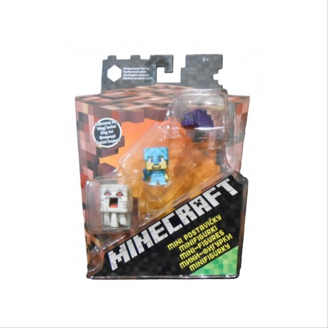Minecraft Steve, Ghast & Endermite Mini Action Figures - Maqio